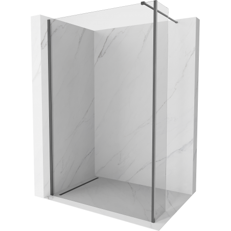 Mexen Kioto Walk-in Duschwand 90 x 40 cm, transparent, gun gray gebürstet - 800-090-212-66-00-040