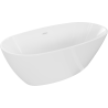 Mexen Eris freistehende Badewanne 155 x 80 cm, weiß, Überlauf weiß - 53441558000-20