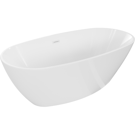 Mexen Eris freistehende Badewanne 170 x 80 cm, weiß, Überlauf weiß - 53441708000-20