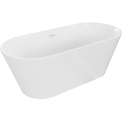 Mexen Flavia freistehende Badewanne 150 x 75 cm, weiß, weißer Überlauf - 54031507500-20