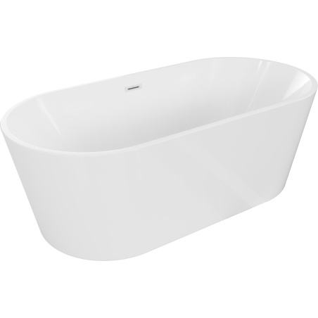 Mexen Luna freistehende Badewanne 170 x 80 cm, weiß, Überlauf weiß - 52031708000-20