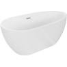 Mexen Eos freistehende Badewanne 170 x 75 cm, weiß, Überlauf chrom - 52471707500-01