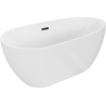 Mexen Eos freistehende Badewanne 150 x 75 cm, weiß, schwarze Überlauf - 52471507500-70