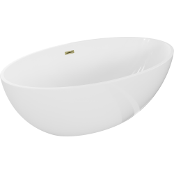 Mexen Nike Badewanne freistehend 175 x 100 cm, weiß, mit Überlauf - 54071751000-50