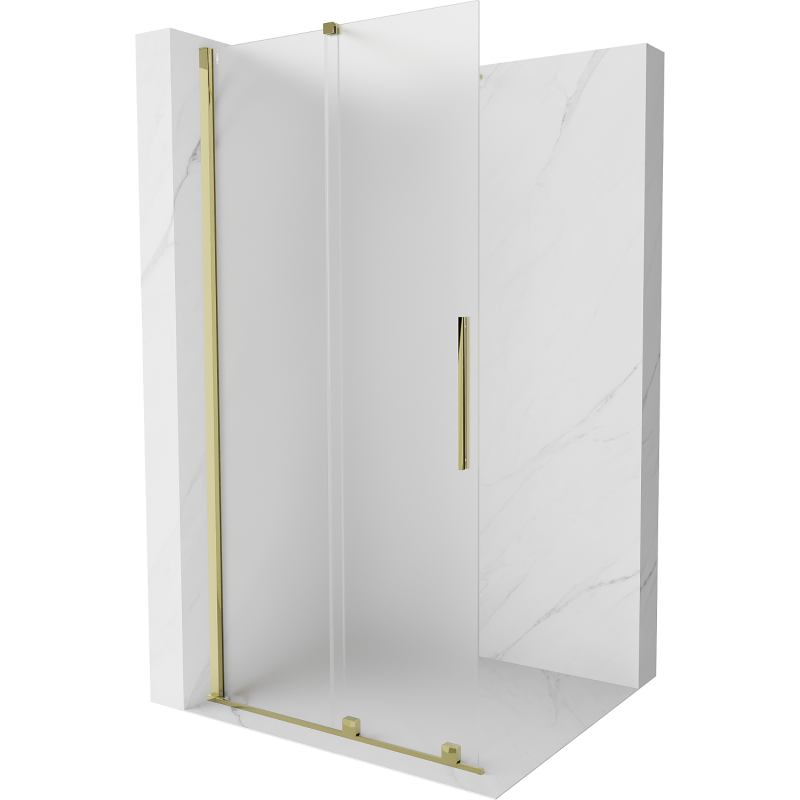 Mexen Velar Walk-in Duschwand 120 x 200 cm, satiniert 8 mm, gold - 871-120-000-33-50