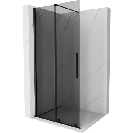 Mexen Velar walk-in Duschwand 85 x 200 cm, grau 8 mm, schwarz - 871-085-000-43-70