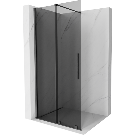 Mexen Velar Dusche Walk-in Wand 120 x 200 cm, graphit 8 mm, gebürstet Gun Gray - 871-120-000-43-66