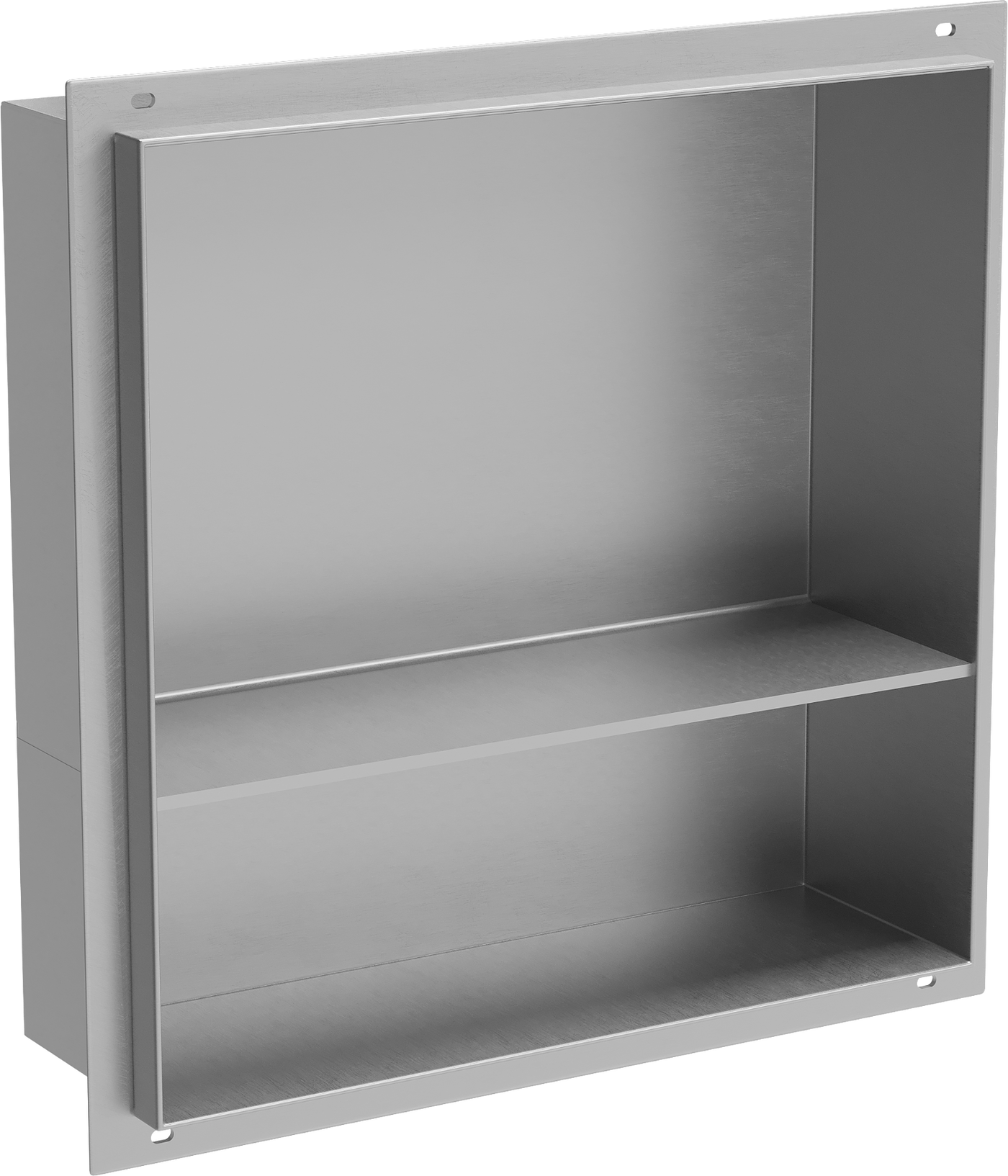 Mexen X-Wall-NR Einbauregal ohne Rahmen mit Ablage 30 x 30 cm, inox - 1911303010S