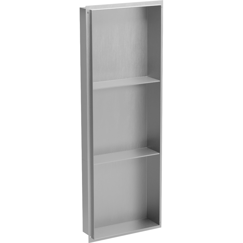 Mexen X-Wall-NR Einbauregal ohne Rahmen mit Ablage 90 x 30 cm, inox - 1911903010S