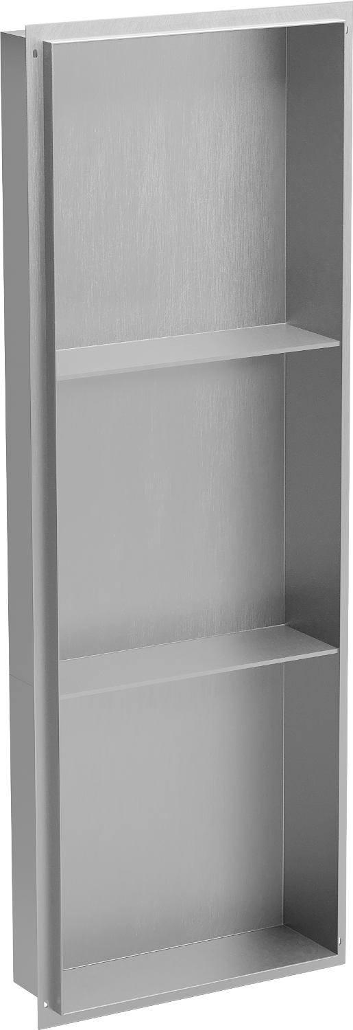 Mexen X-Wall-NR Einbauregal ohne Rahmen mit Ablage 90 x 30 cm, inox - 1911903010S