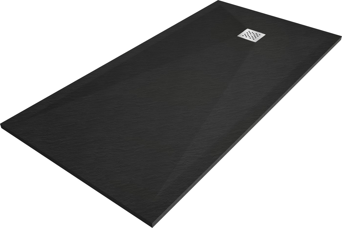 Mexen Stone+ Rechteckige Duschwanne aus Verbundwerkstoff 160 x 90 cm, Schwarz - 44709016