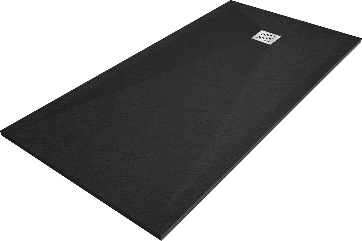 Mexen Stone+ Rechteckige Duschwanne aus Verbundwerkstoff 200 x 90 cm, Schwarz - 44709020