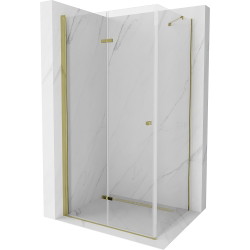 Mexen Lima klappbare Duschkabine 90 x 70 cm, Transparent, Gold - 856-090-070-50-00