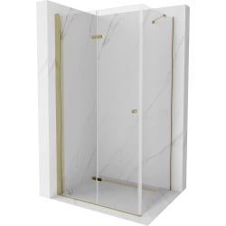 Mexen Lima klappbare Duschkabine 100 x 80 cm, Transparent, Gold - 856-100-080-50-00