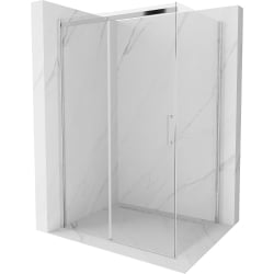 Mexen Omega ausziehbare Duschabtrennung 110 x 90 cm, Transparent, Chrom - 825-110-090-01-00