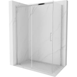 Mexen Omega ausziehbare Duschabtrennung 130 x 70 cm, Transparent, Chrom - 825-130-070-01-00