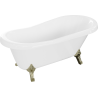 Mexen Retro freistehende Badewanne 150 x 73 cm, Weiß, Gold Beine - 53251507300-50