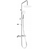 Mexen KX67 Brausegarnitur für Aufputzmontage mit Kopfbrause und Thermostatmischer, Chrom/Weiß - 771506791-00