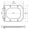 Mexen Sitz mit Absenk-Automatik schlank, duroplast, Weiß - 39060100