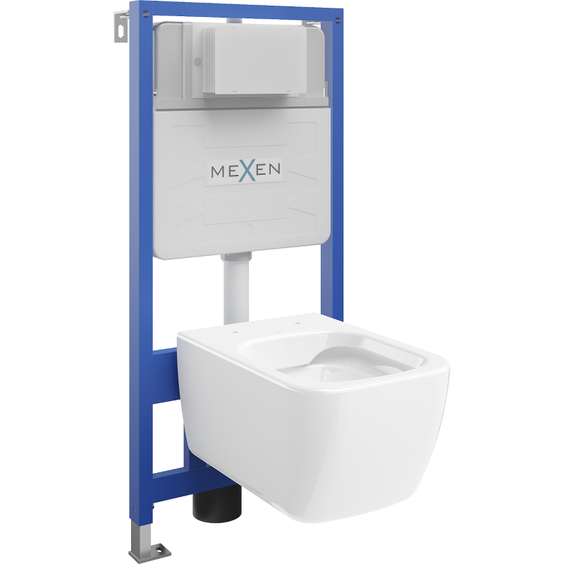 Mexen WC-Unterputzmontageset Felix Slim Rahmen mit WC Stella, Weiß - 6103368XX00