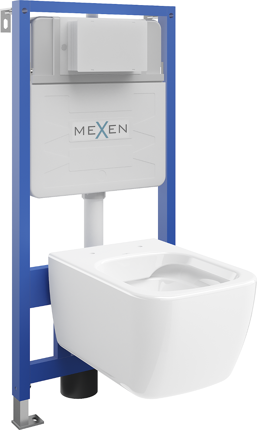 Mexen WC-Unterputzmontageset Felix Slim Rahmen mit WC Stella, Weiß - 6103368XX00