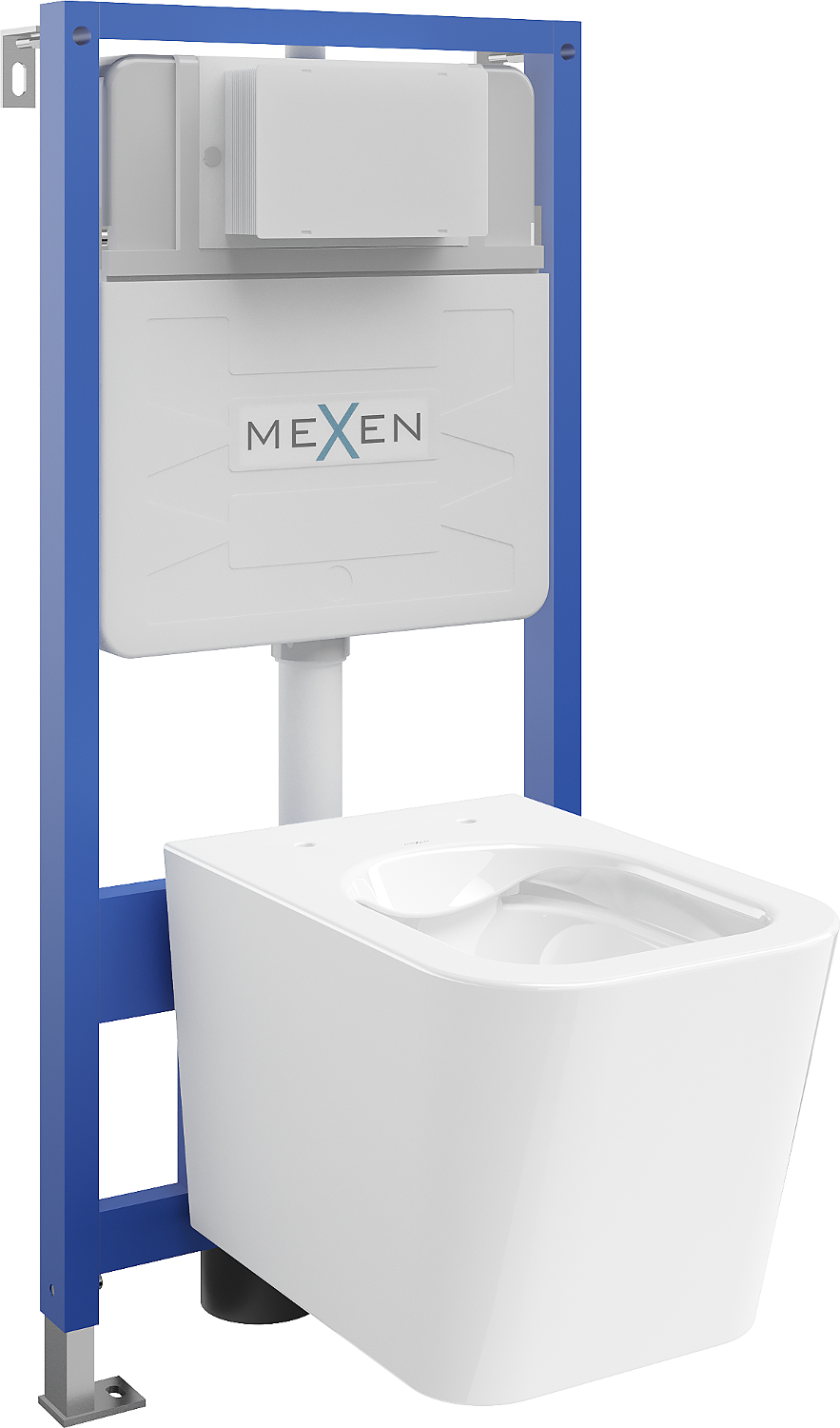 Mexen WC-Unterputzmontageset Felix Slim Rahmen mit WC Teo, Weiß - 6103385XX00