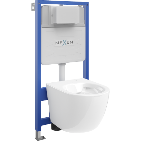 Mexen WC-Unterputzmontageset Felix Slim Rahmen mit WC Lena, Weiß - 6103322XX00