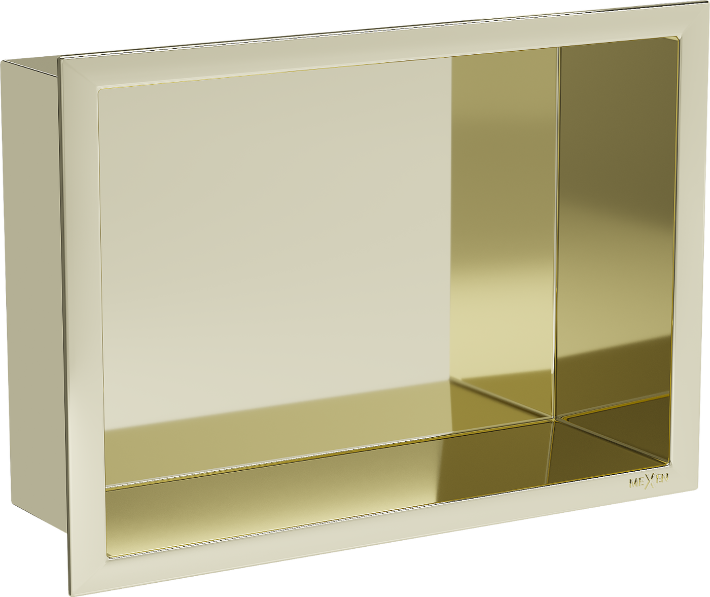 Mexen X-Wall-R Einbauregal mit Flansch 30 x 20 cm, Gold - 1950302010