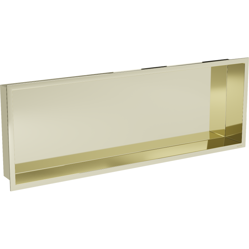 Mexen X-Wall-R Einbauregal mit Flansch 90 x 30 cm, Gold - 1950903010