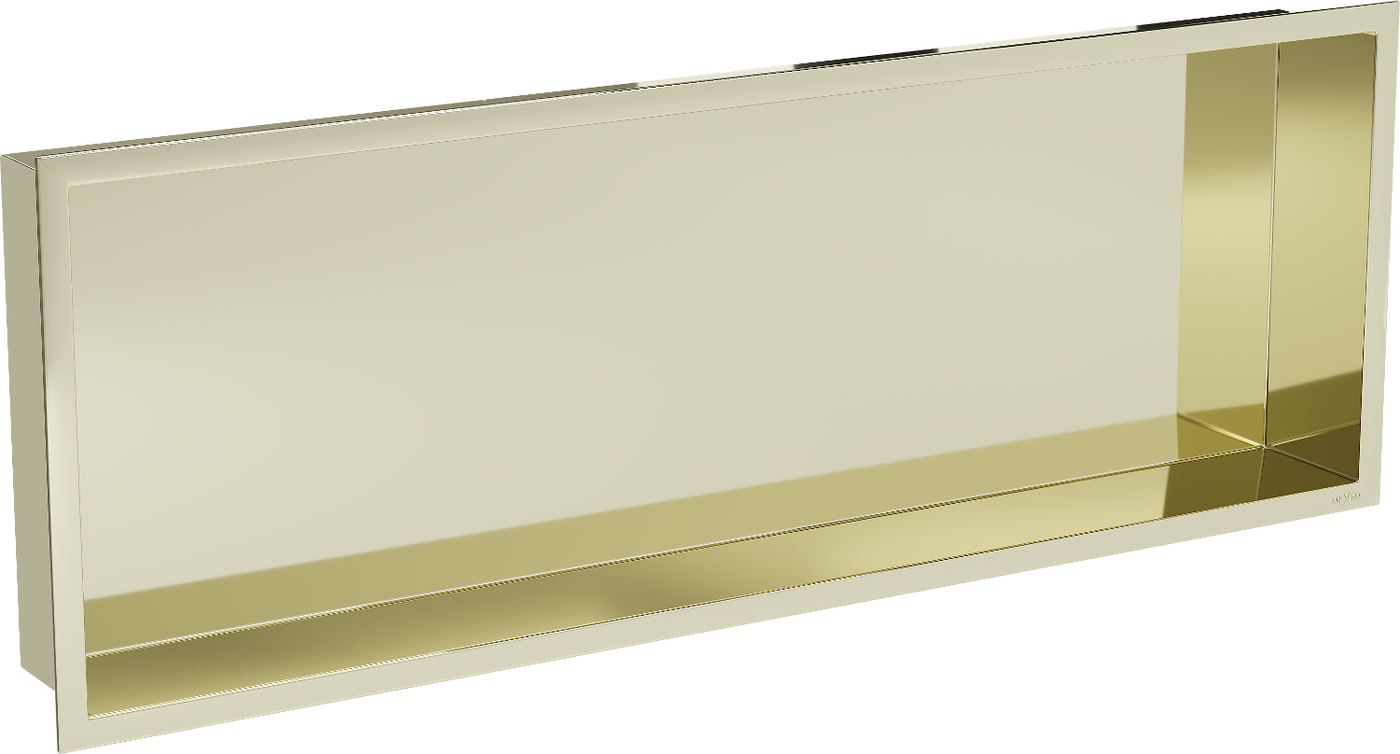 Mexen X-Wall-R Einbauregal mit Flansch 90 x 30 cm, Gold - 1950903010