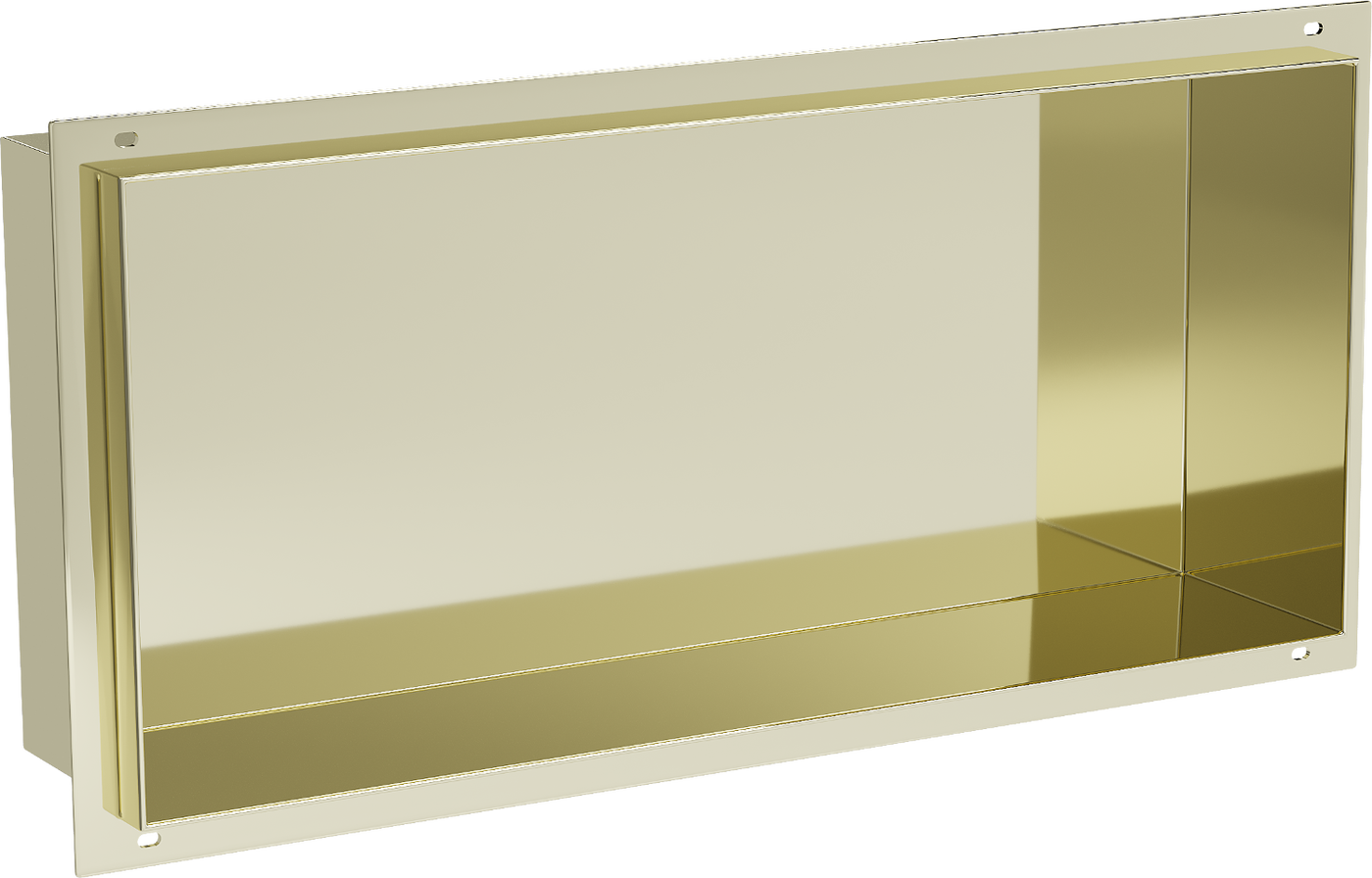 Mexen X-Wall-NR Einbauregal ohne Rahmen 45 x 20 cm, Gold - 1951452010