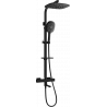 Mexen CQ22 Badewannen-/Brausegarnitur mit Kopfbrause und Thermostatmischer, Schwarz - 779102295-70